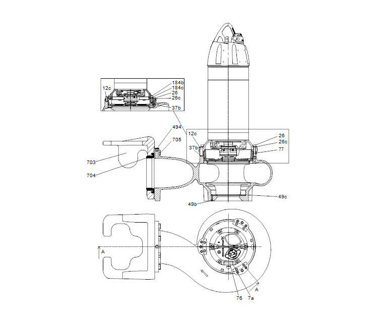GRUNDFOS Tauchmotorpumpe SL2.125.300.130.6.52E.N.51D.A Nr. 99776996