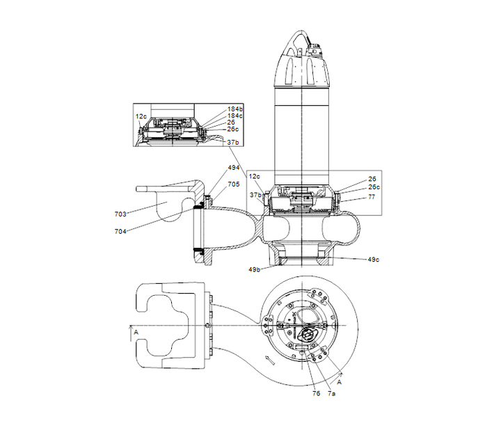 GRUNDFOS Tauchmotorpumpe SL2.125.300.130.6.52E.N.51D.A Nr. 99776996