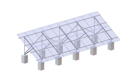 2x10 Aluminum Ground Mounting system 2x10 Aluminum Ground Mounting system - Art. 10728