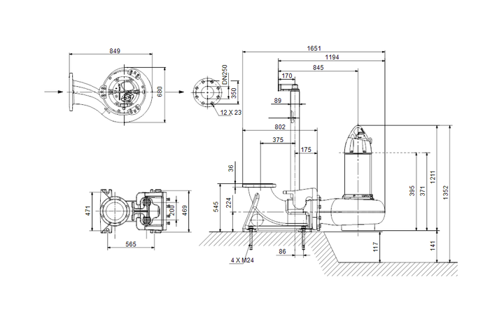 GRUNDFOS Tauchmotorpumpe SE2.110.250.100.4.52L.N.51D.A Nr. 99776673