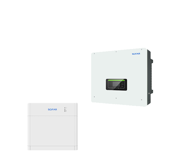 SOFAR HV-Speichersystem, 4,75 kWh nutzbar, 3-phasig, BTS E5-DS5 + HYD 10KTL-3PH Hybrid