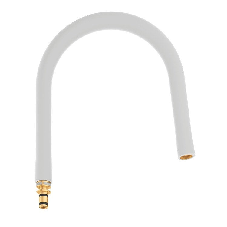 Grohe Flexibler Schlauch mit integrierter professioneller Brause, ausgestattet mit einem um 360° schwenkbaren Federschwenkarm, mattweiße Marmoroberfläche 30321MW0
