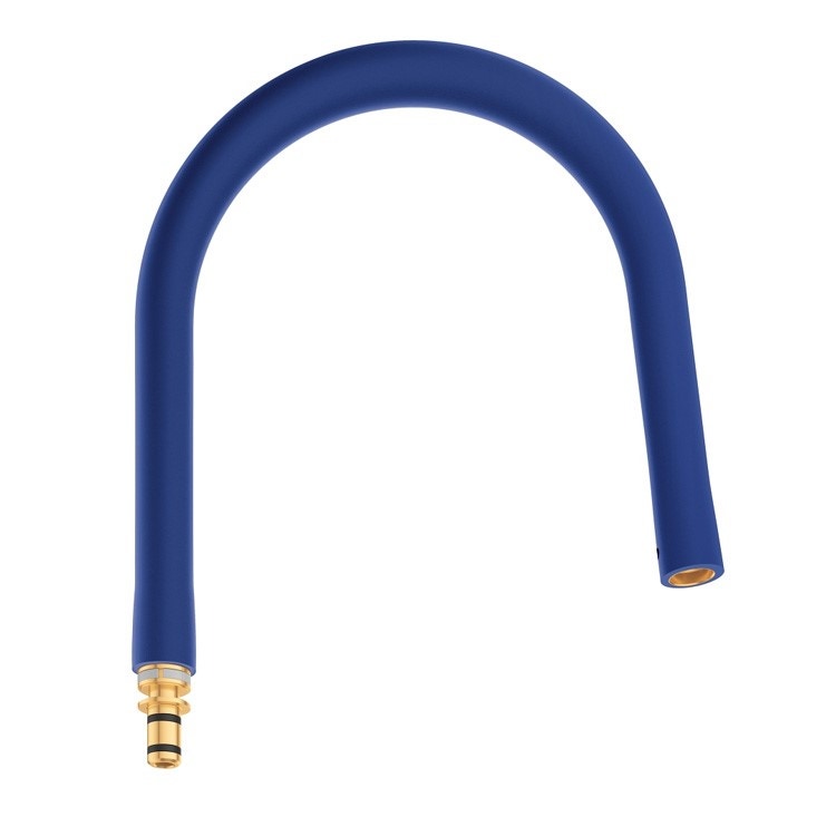 Grohe Flexibler Schlauch mit integriertem professionellem Brausekopf, ausgestattet mit einem um 360° drehbaren Federarm, Farbe Blau, matte Oberfläche 30321TY0