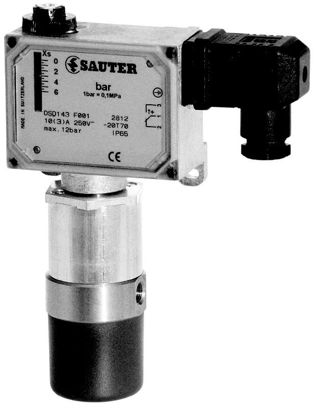 Sauter Differenzdruckschalter für Flüssigkeiten DSD137F002 0,1 bis 1 bar