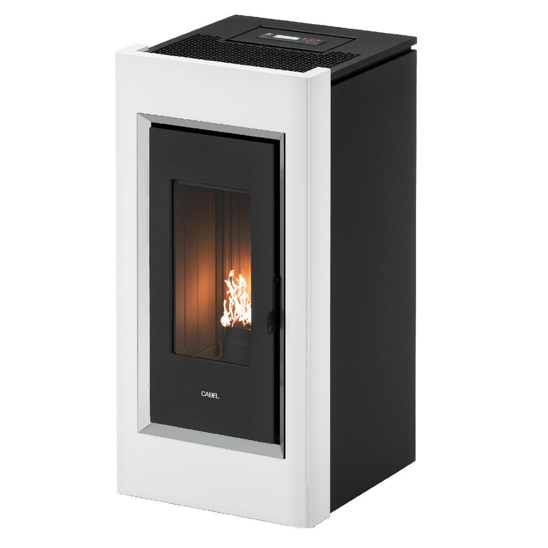 Cadel Prince Plus – Pelletofen, 11 kW, Weiß
