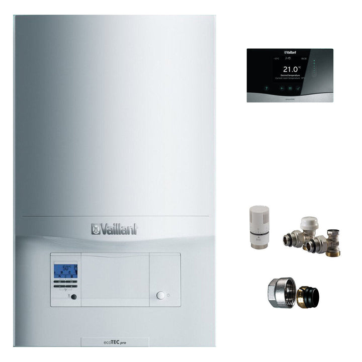 Vaillant Ecotec Pro VMW 236/5-3 - 24 kW Erdgas + Termostato SensoHome 380 - A+ – Gas-Brennwertkessel, 24 kW, Erdgas