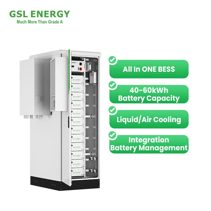 Shenzhen GSL Energy Co., Ltd. - Speicher - 30kVA 40/50/60kWh Storage Cabinet BESS – Indust... GSL-BESS-30K65 - Art. 36232