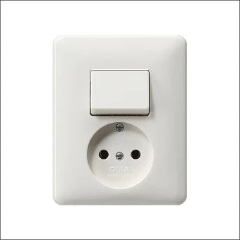 GIRA 047603 Schakelaar/wandcontactdoos combinatie