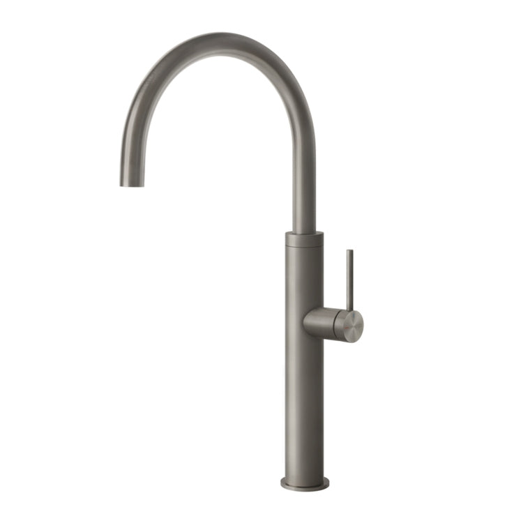 Gessi Einhebelmischer H. 47 cm, mit drehbarem Auslauf, Edelstahl gebürstet 316 60016#239