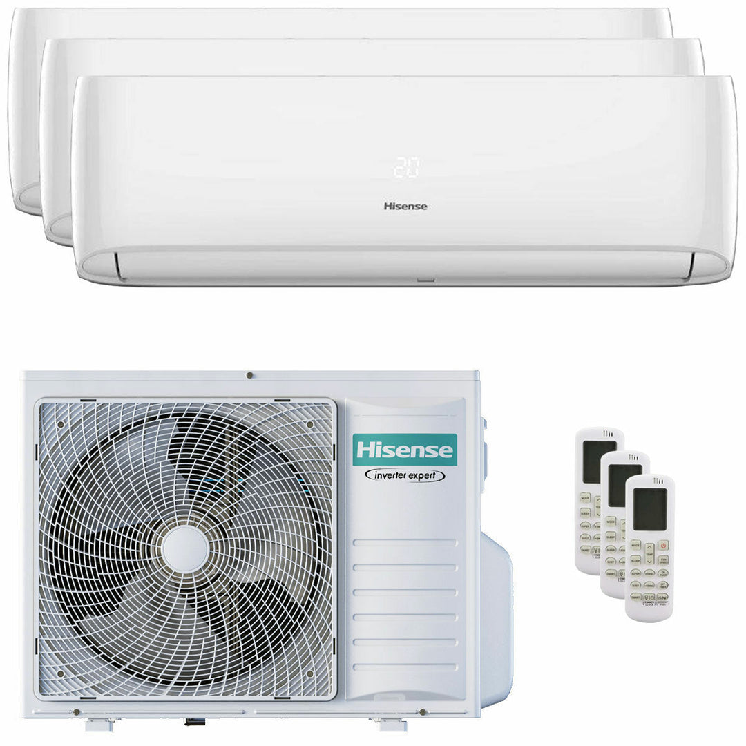 Hisense Hi-Comfort 2025 9000+12000+18000 BTU – Multisplit-Klimagerät (3 Innengeräte), 8/9 kW, R32, A++/A+, WLAN