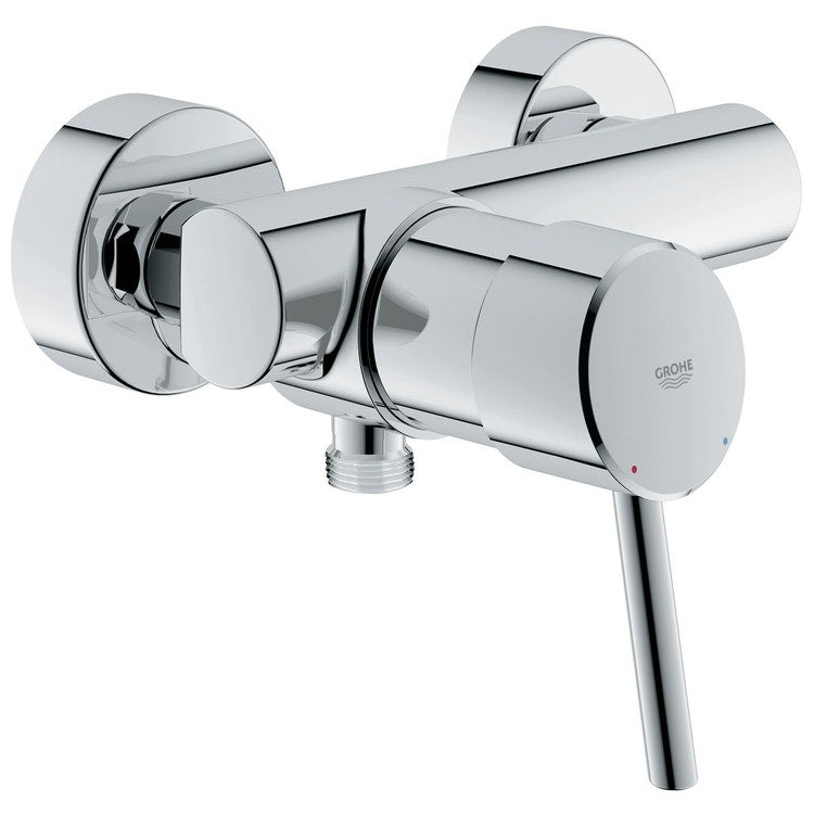 Grohe Einhebelmischer für Dusche, Wandmontage, mit Durchflussbegrenzer, Chromoberfläche CONCETTO 32210001