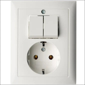 BERKER 6143551949 Schakelaar/Steckdose combinatie