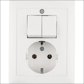 BERKER 6143558949 Schakelaar/Steckdose combinatie
