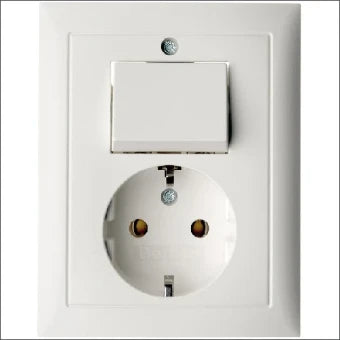 BERKER 6143561949 Schakelaar/Steckdose combinatie