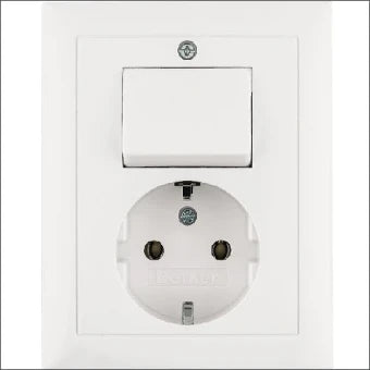 BERKER 6143568949 Schakelaar/Steckdose combinatie