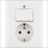 BERKER 6143558949 Schakelaar/Steckdose combinatie