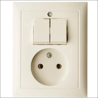 BERKER 6143658982 Schakelaar/Steckdose combinatie