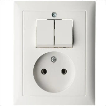BERKER 6143658989 Schakelaar/Steckdose combinatie