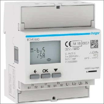 HAGER ECM300C Elektriciteitsmeter 72 mm