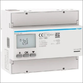 HAGER ECM310D Elektriciteitsmeter 107 mm