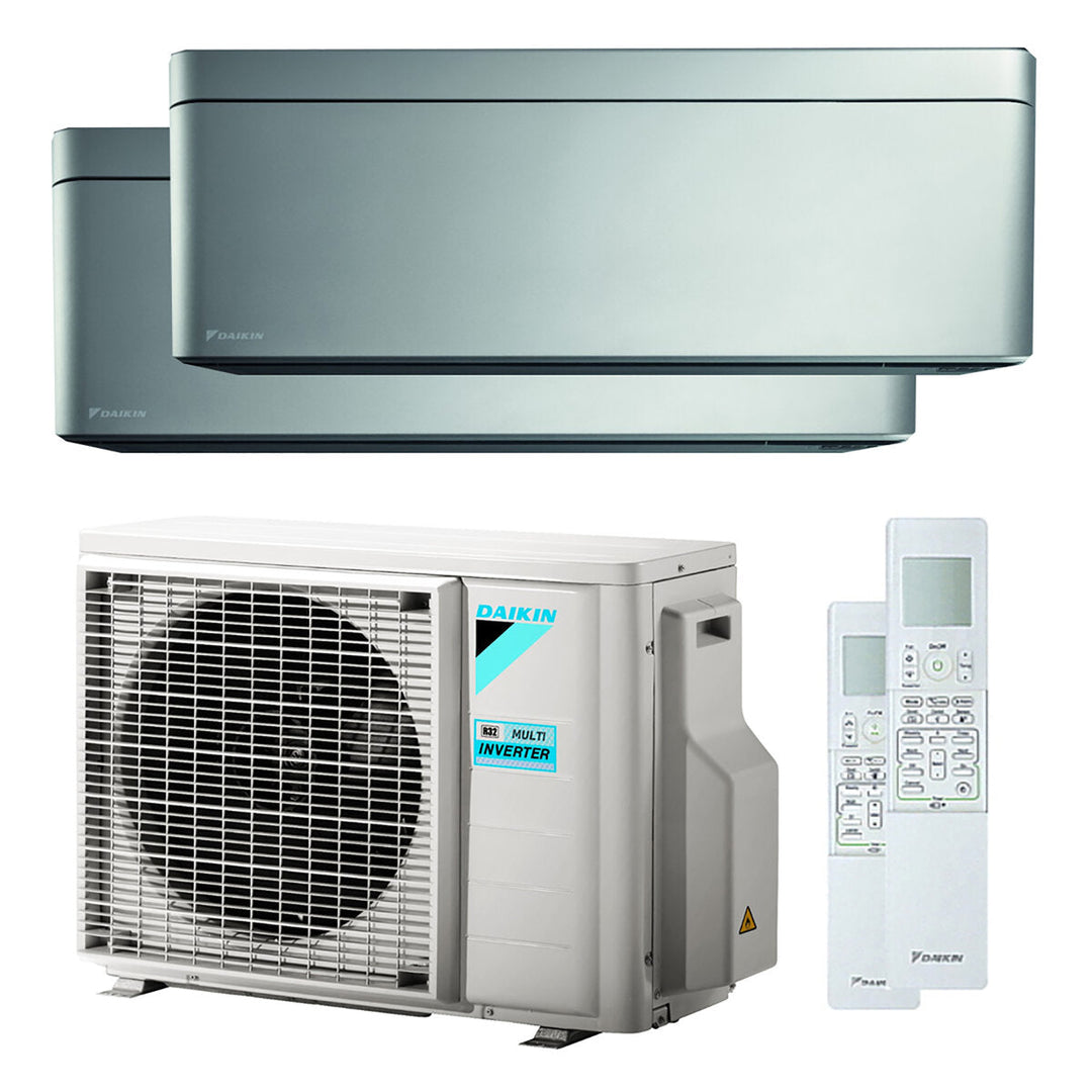 Daikin Stylish 15000+15000 BTU – Multisplit-Klimagerät (2 Innengeräte), 7,82/9,5 kW, R32, A++/A+, WLAN
