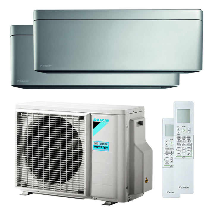 Daikin Stylish 5000+18000 BTU – Multisplit-Klimagerät (2 Innengeräte), 5/5,6 kW, R32, A+++/A++, WLAN