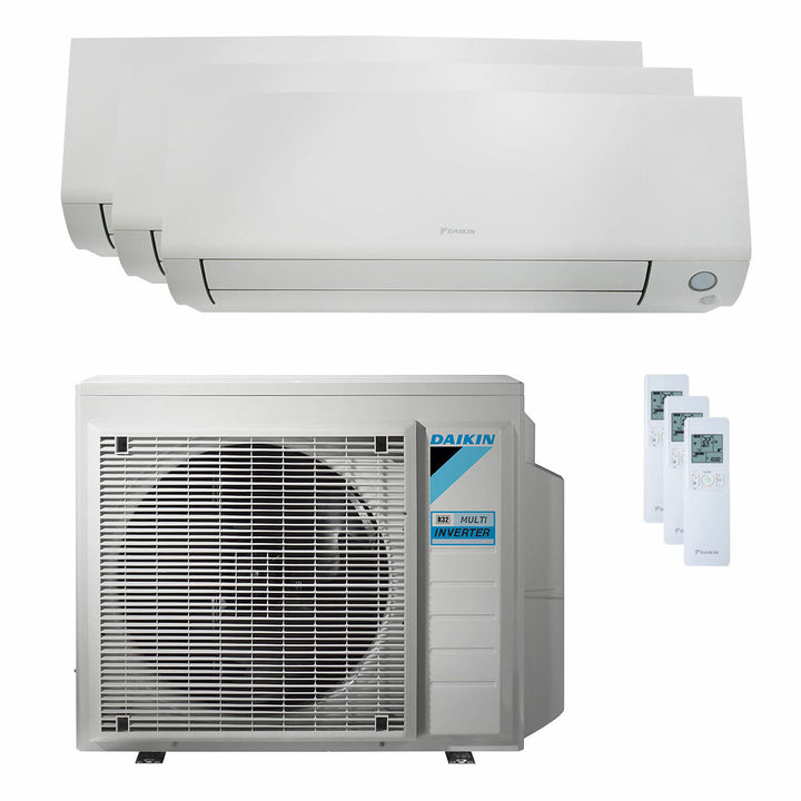 Daikin Perfera All Seasons 12000+15000+18000 BTU – Multisplit-Klimagerät (3 Innengeräte), 8/9,6 kW, R32, A++/A+, WLAN
