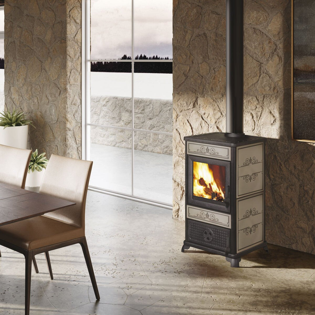 EK63 Gruppo Edilkamin – Holzofen, 11 kW, Taupe