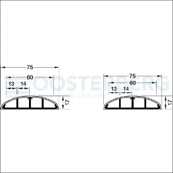TEHALIT SL1807527030 VloerLeitungskanal 75 mm
