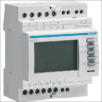 HAGER SM101E Multifunctionele paneelmeter 73 mm