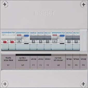 HAGER VKZ32E-F Verteilerkasten, vormontiert 330 mm