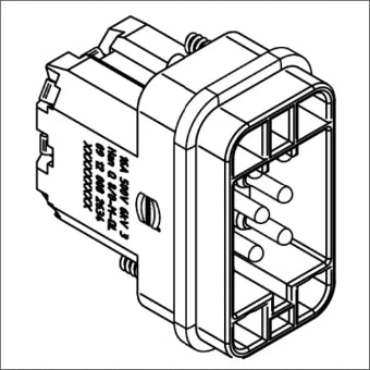 HARTING 09120082634 Kontaktblock fuer rechteckige Steckverbinder 45.1 mm