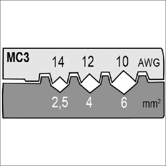 HAUPA 211657/E Presseinsatz fuer Crimpzange Kabelschuh-Verbinder, Aderendhuelse, Schirmanschluss