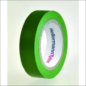 HELLERMANN 710-00103 HTAPE-FLEX15-15x10-PVC-GN (10) Zelfklevende tape