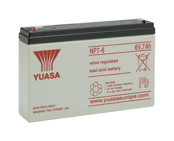 Yuasa Bleiakku mit 6V und 6,5Ah - NP7-6