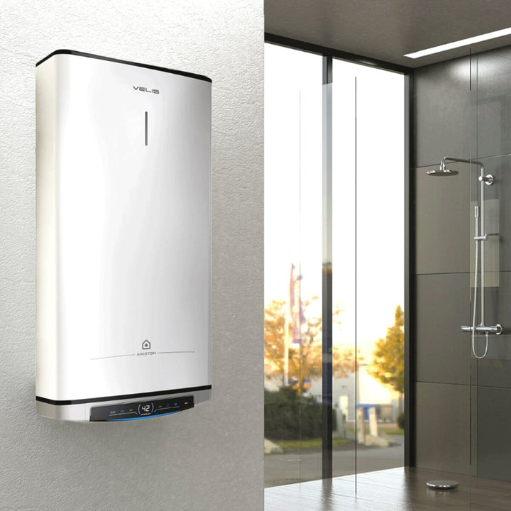 Ariston Velis Dune WiFi Horizontal/vertikal – Elektrischer Warmwasserspeicher, 50 Liter, Energieeffizienzklasse B, WLAN
