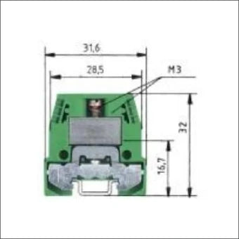 WIELAND 55.504.9153.0 AardReihenklemme 6 mm