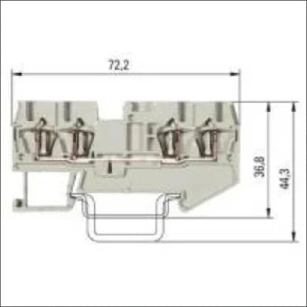 WIELAND 56.702.5153.0 Durchgangsreihenklemme 4 mm