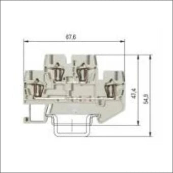 WIELAND 56.702.7653.0 Durchgangsreihenklemme 4 mm
