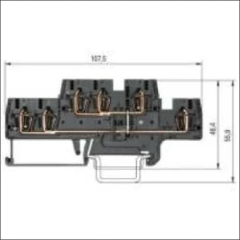 WIELAND 56.703.5955.1 Durchgangsreihenklemme 5 mm