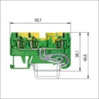 WIELAND 56.703.9355.0 AardReihenklemme 5 mm