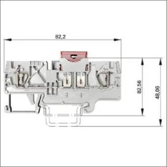 WIELAND 56.704.4155.0 ZekeringsReihenklemme 6 mm