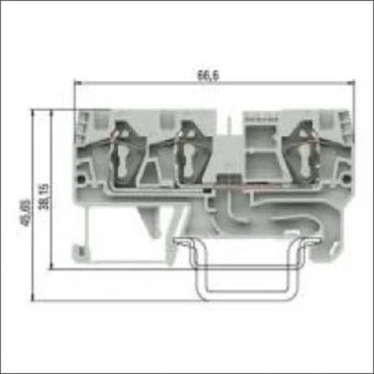 WIELAND 56.704.5055.0 Durchgangsreihenklemme 6 mm