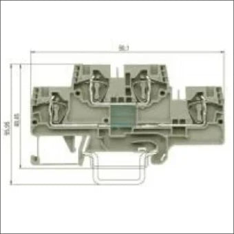 WIELAND 56.704.7655.0 Durchgangsreihenklemme 6 mm