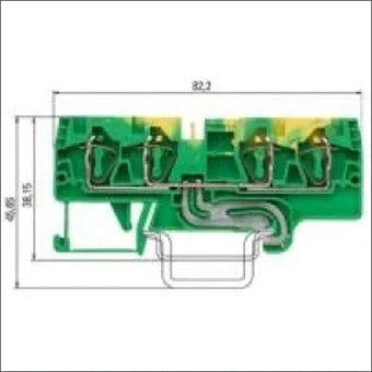 WIELAND 56.704.9155.0 AardReihenklemme 6 mm