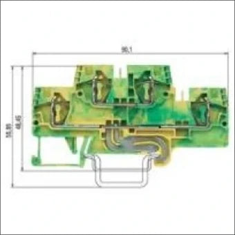 WIELAND 56.704.9255.0 AardReihenklemme 6 mm