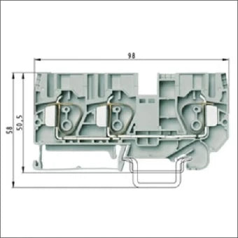 WIELAND 56.710.5055.0 Durchgangsreihenklemme 10 mm