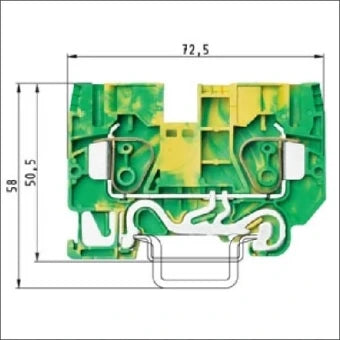 WIELAND 56.710.9055.0 AardReihenklemme 12 mm