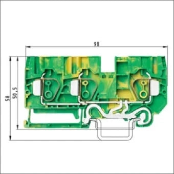 WIELAND 56.710.9355.0 AardReihenklemme 12 mm