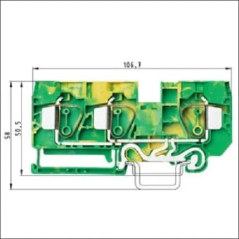 WIELAND 56.716.9355.0 AardReihenklemme 12 mm